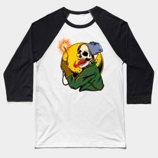 Welder Skull Fire Baseball T-Shirt